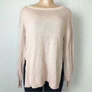 Verve Ami Womens Medium Beige Cream Ballon Sleeve Tan Sweater Pale Pearl NWT Top